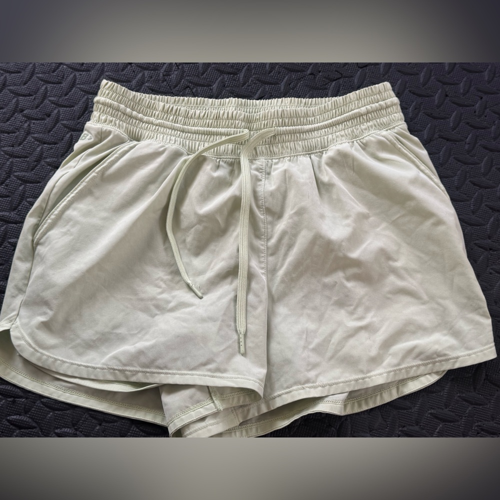 YPB Light Green Elastic Waist Shorts